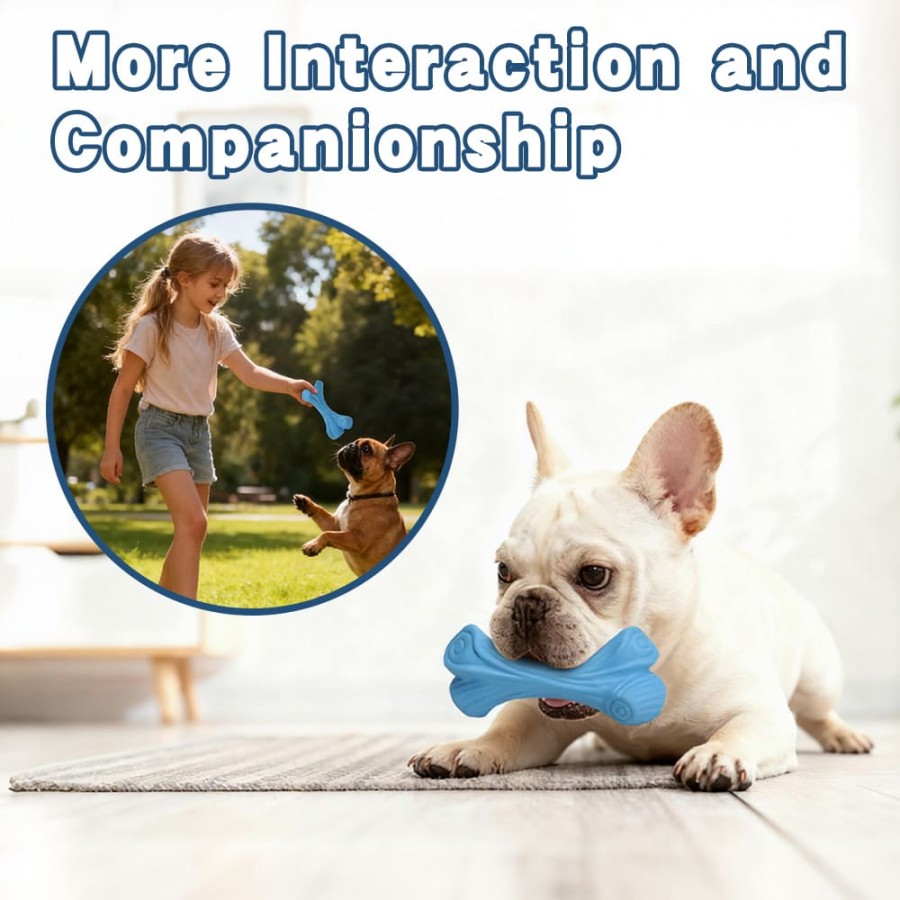 Rubber Bone Dog Chew Toy