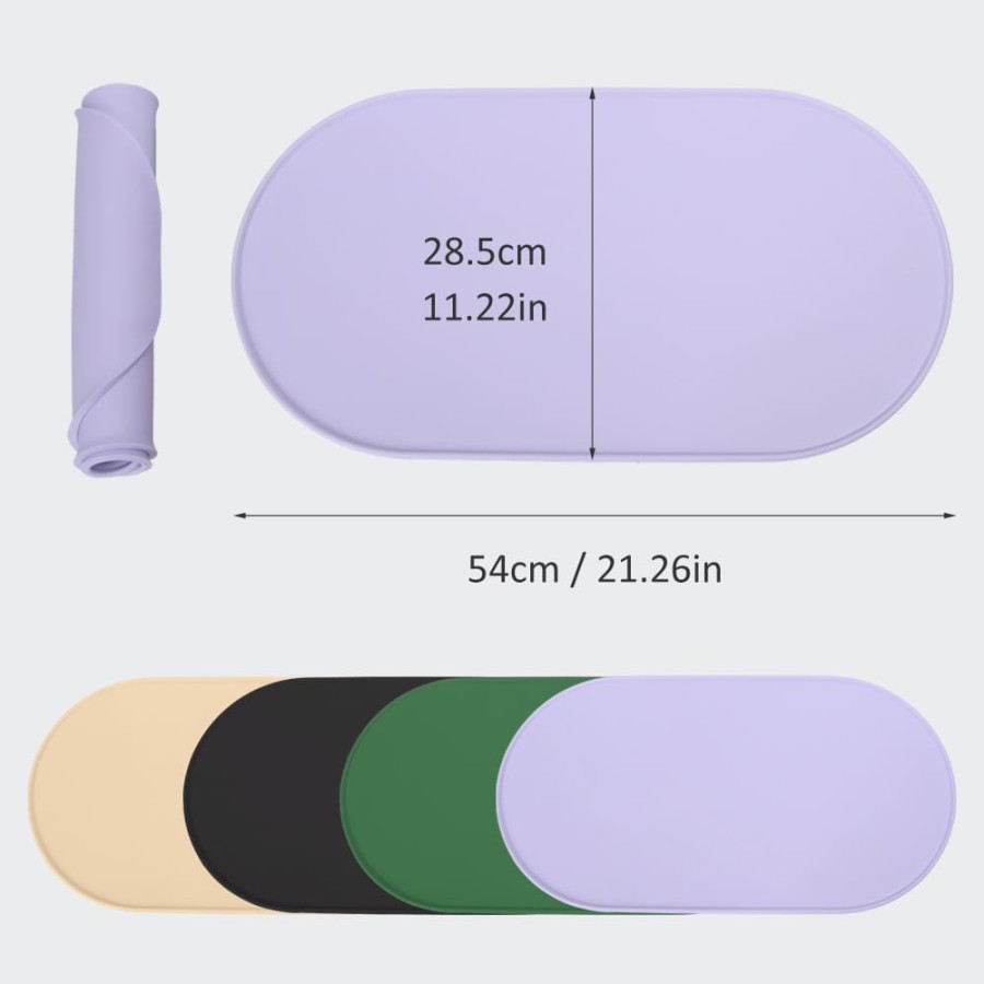 Solid color silicone dog placemat