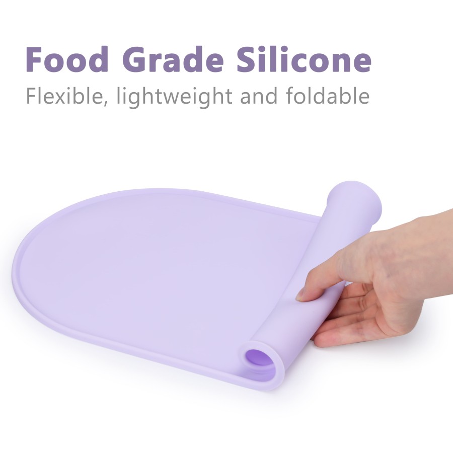Solid color silicone dog placemat