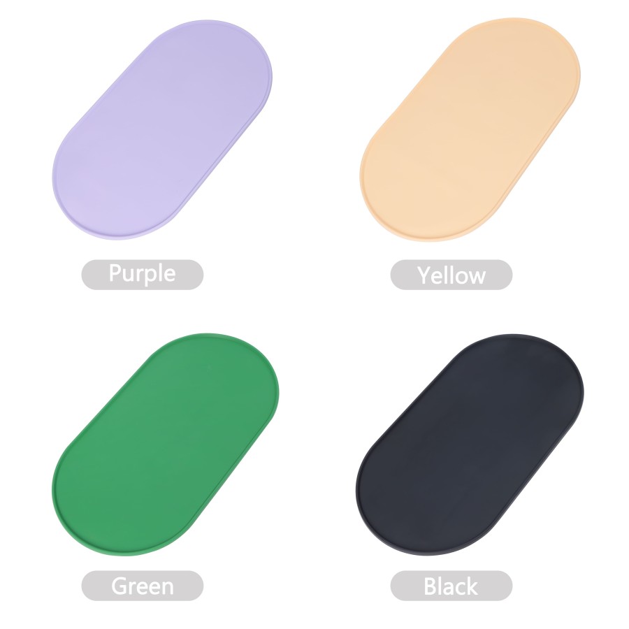 Solid color silicone dog placemat