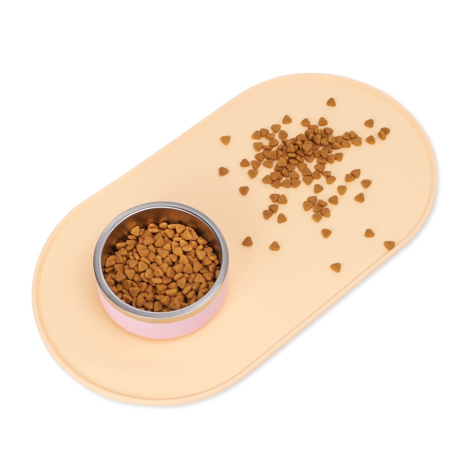 Solid color silicone dog placemat