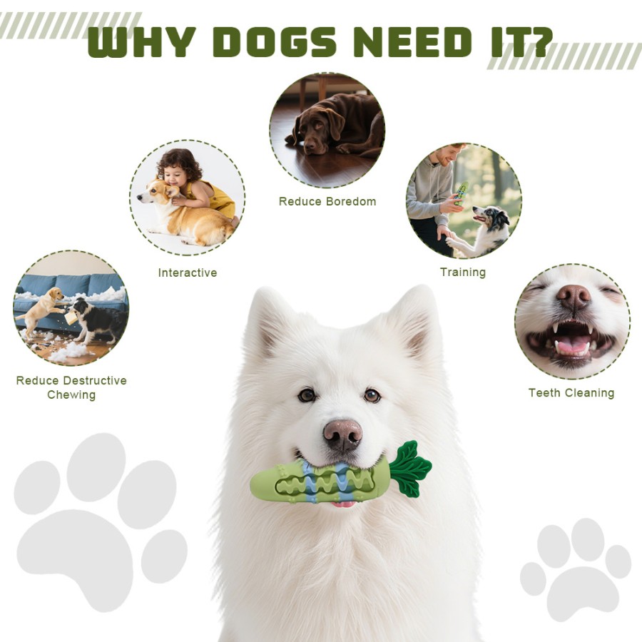 Colorful carrot dog chew toy