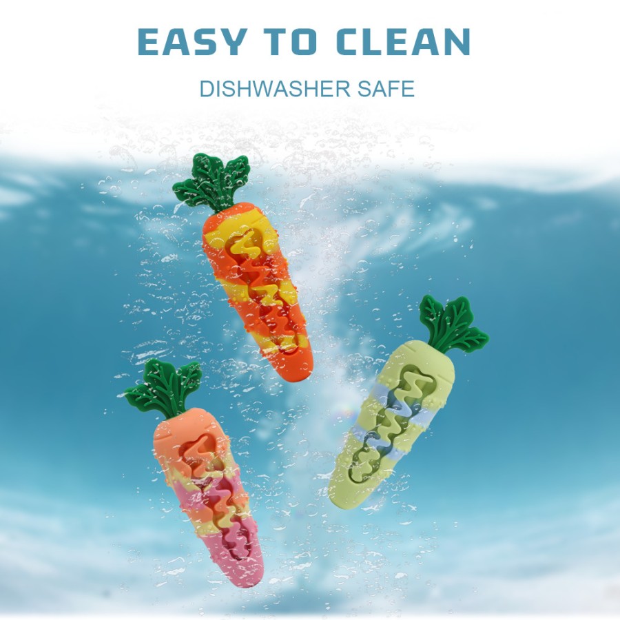 Colorful carrot dog chew toy