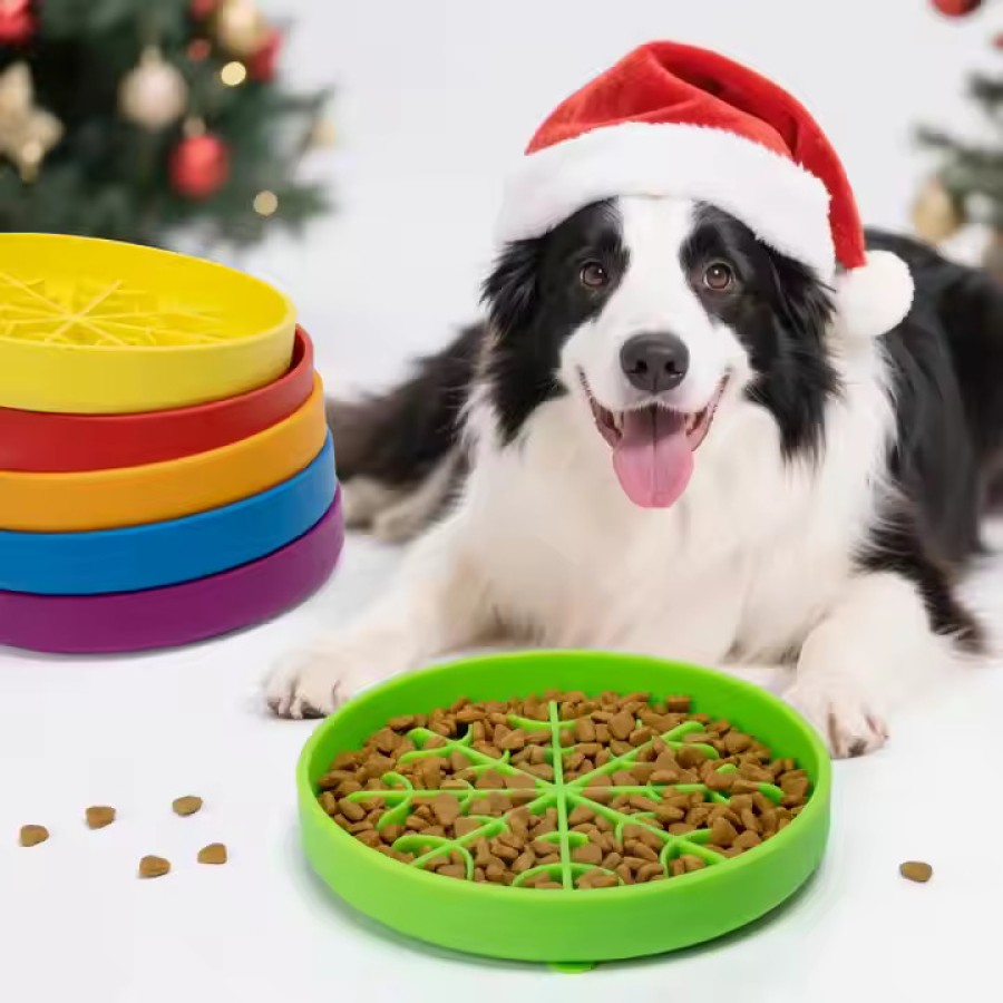 Round Silicone Slow Feeding Dog Plate