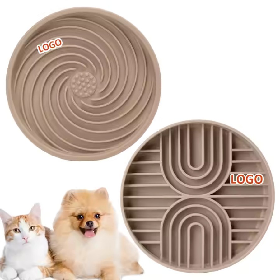 Round Silicone Slow Feeding Dog Plate