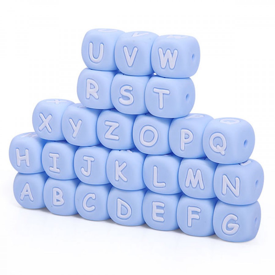 Wholesale Silicone Letter Beads Baby Teether Free BPA