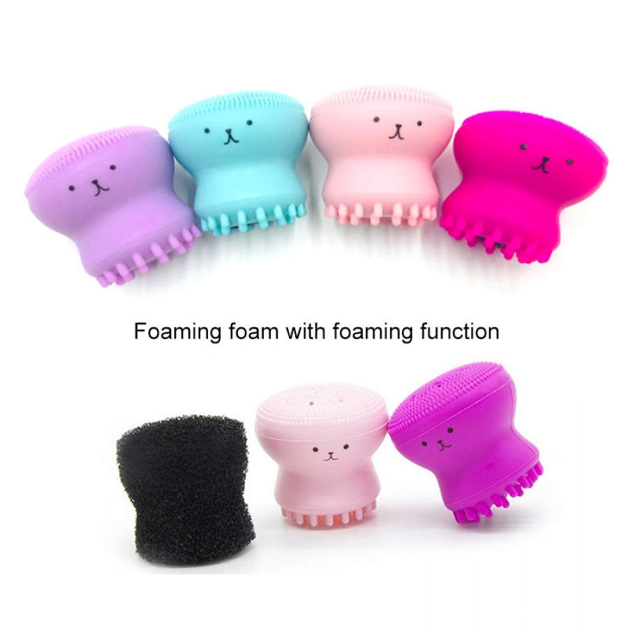 Custom Bulk Silicone Wash Brush Octopus Shape Double Sizes