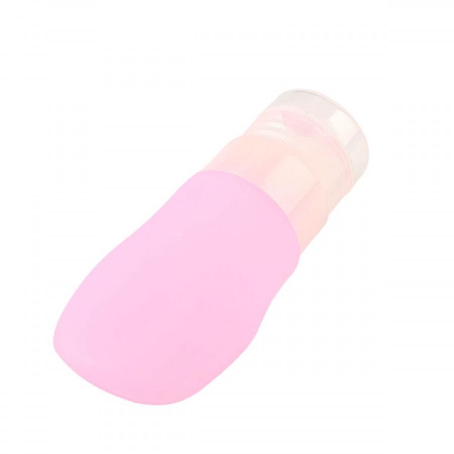 Matte textured silicone travel dispensing bottle