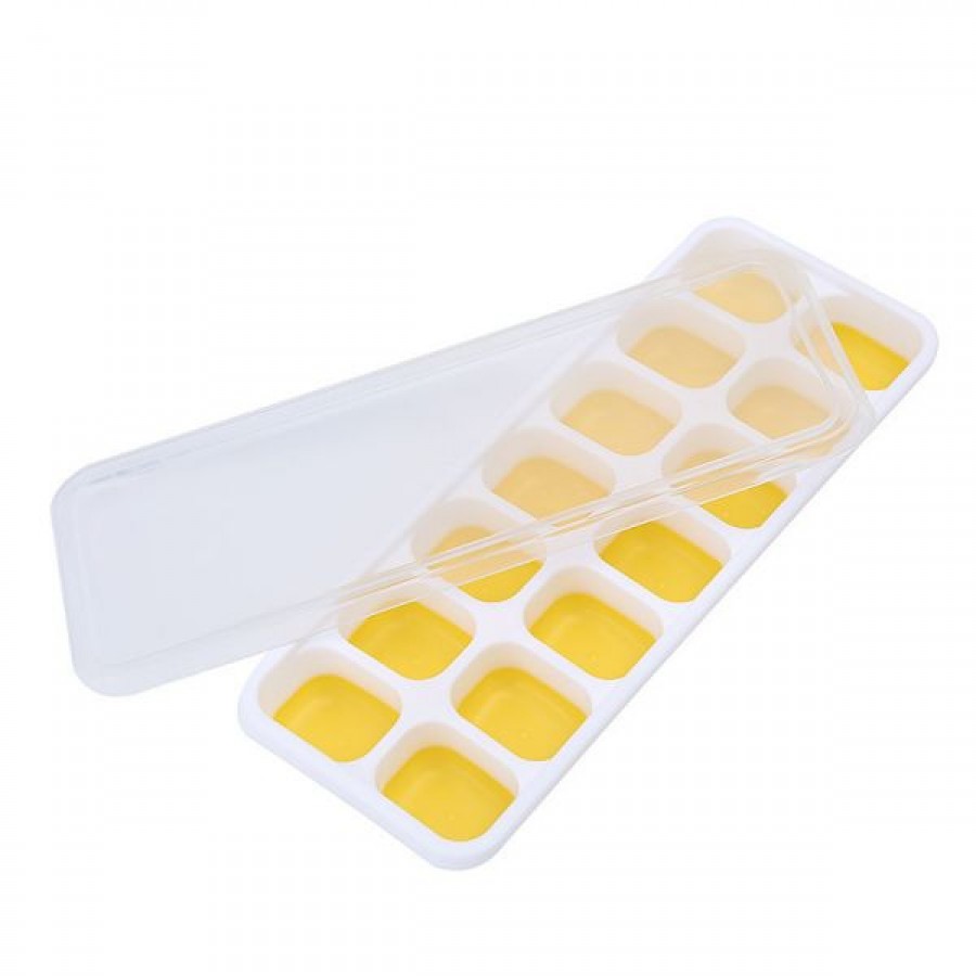 14-grid square ice tray
