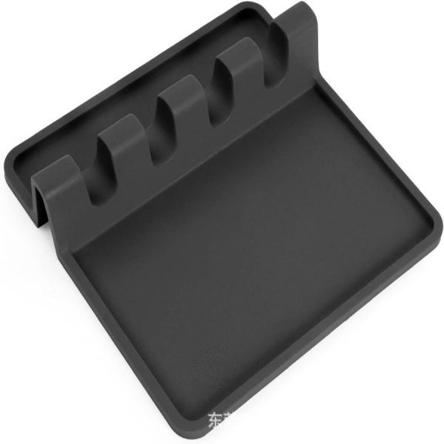 Silicone kitchen utensil rack