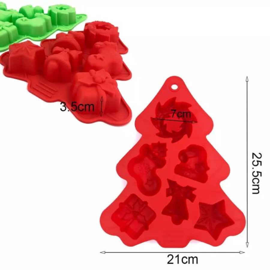 Christmas tree silicone baking mold