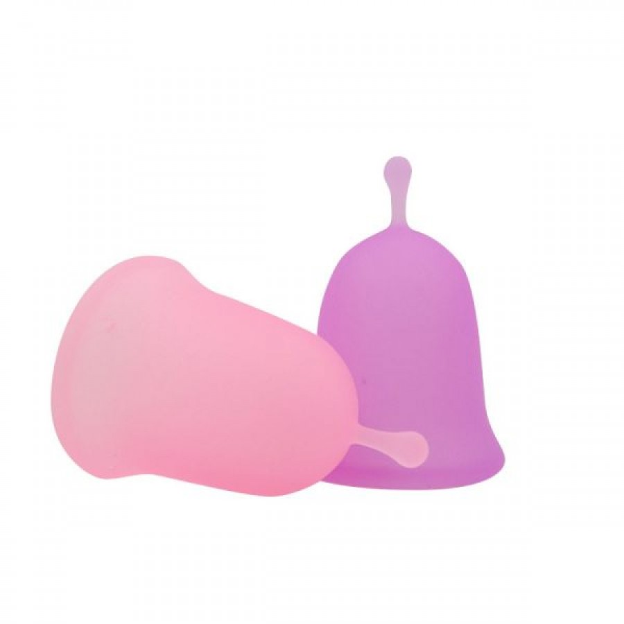 Transparent frosted silicone menstrual cup