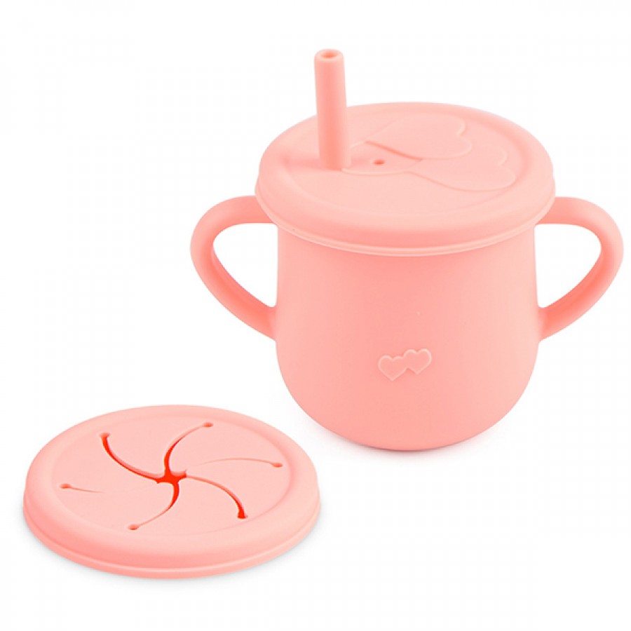 Hot-Selling Silicone Manufacturer Heart Sippy Custom Silicone Cup