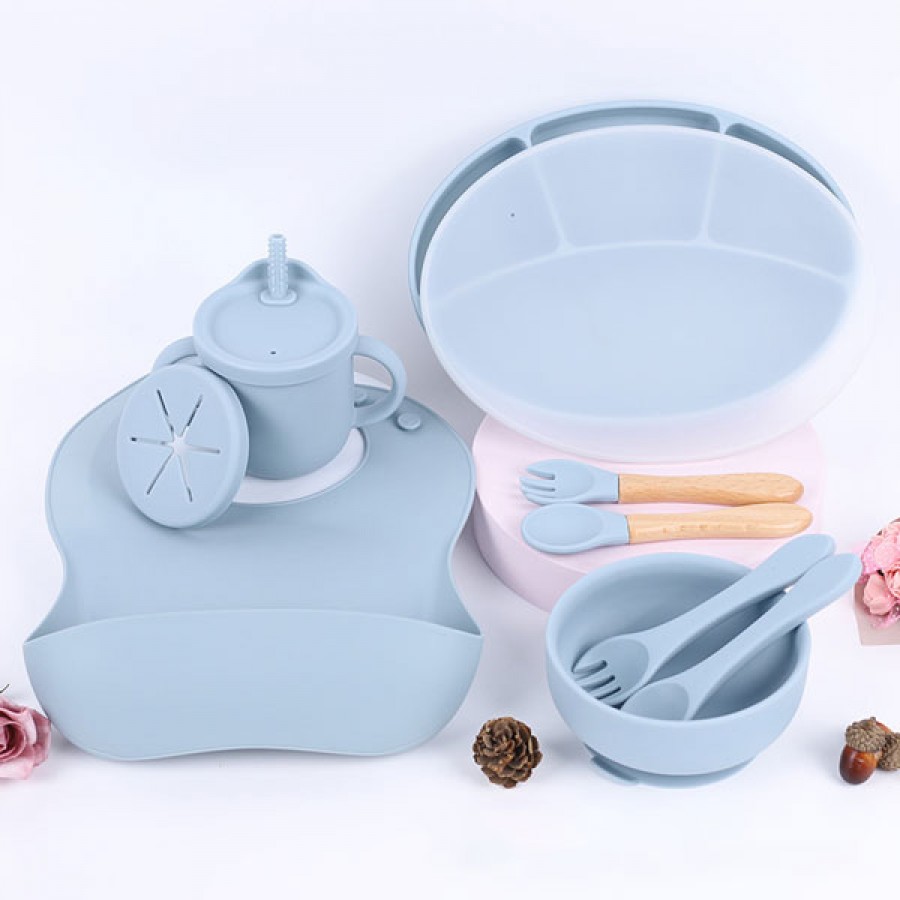 Silicone feeding 8-piece set