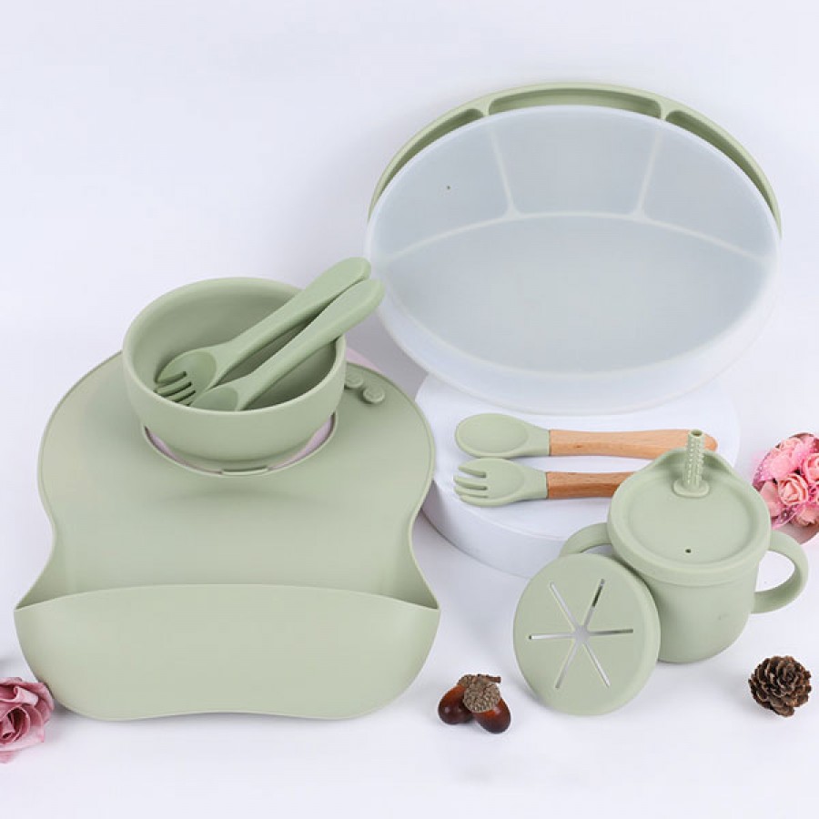 Silicone feeding 8-piece set