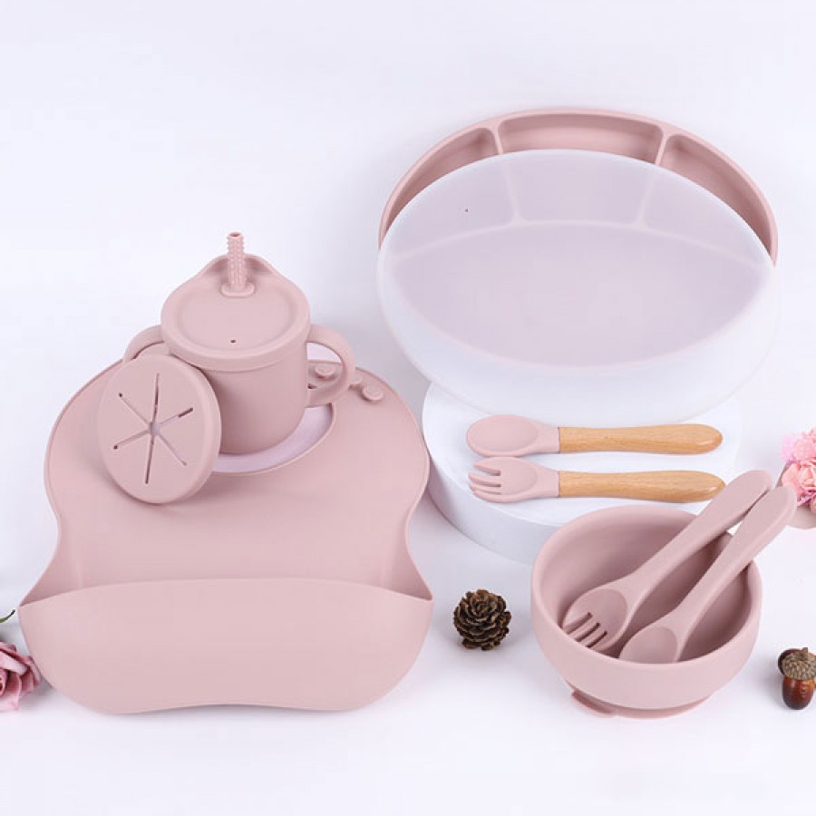 Silicone feeding 8-piece set