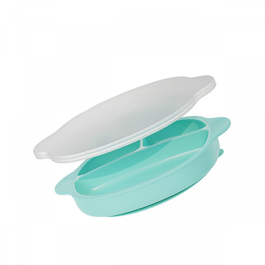 Candy color Silicone Baby Suction Plate with Lid