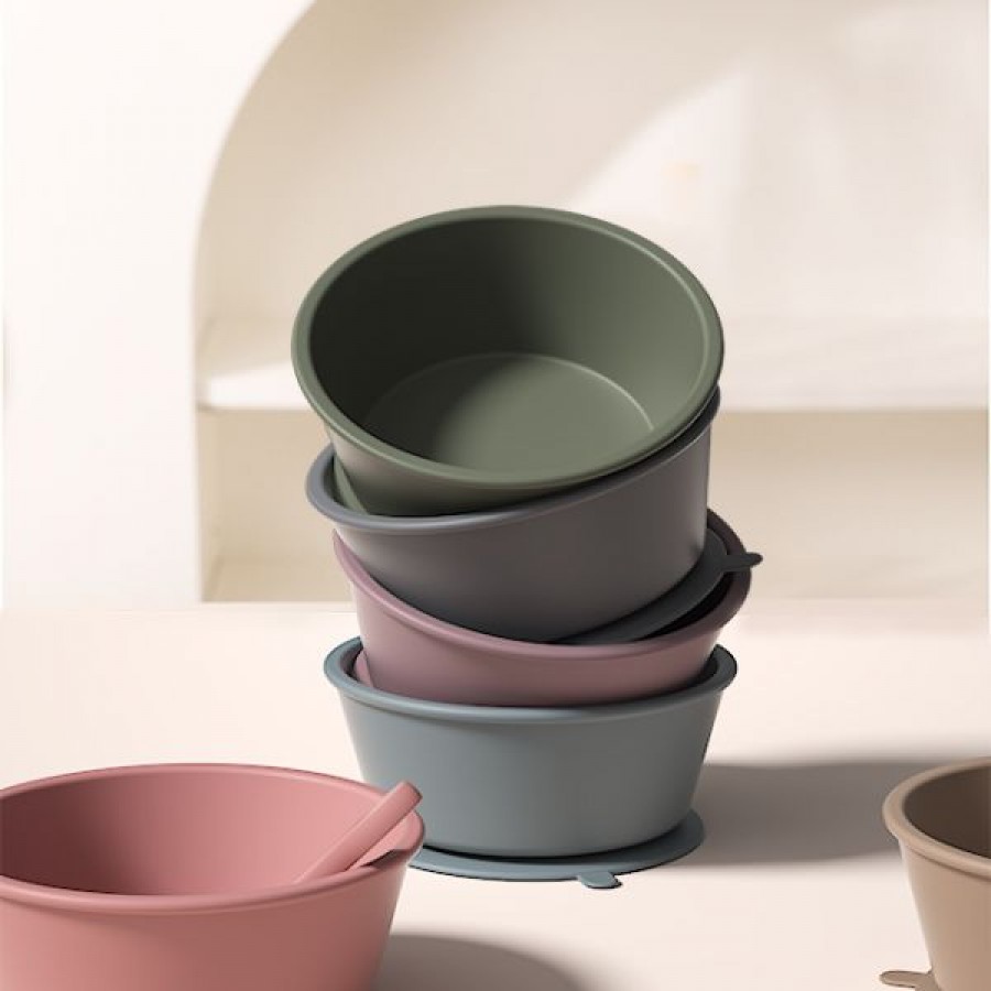 Nordic color baby silicone bowl