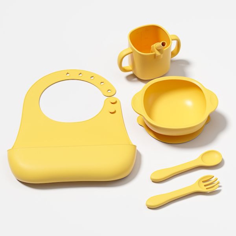 Silicone feeding 5-piece set (fork and spoon)