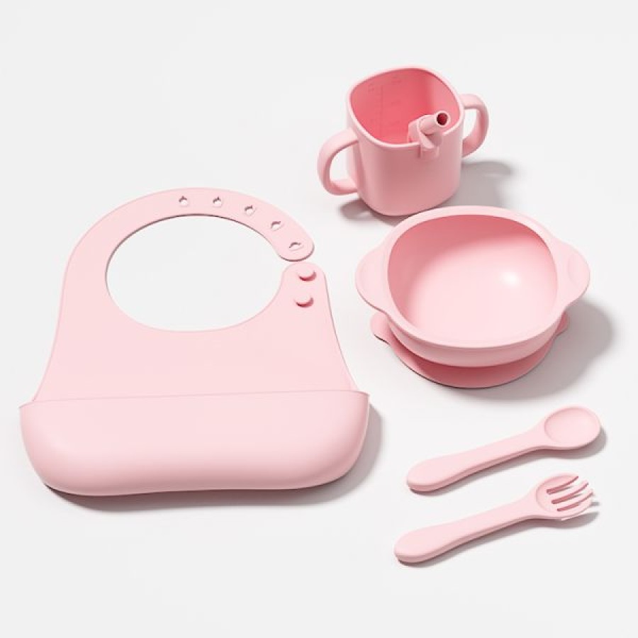 Silicone feeding 5-piece set (fork and spoon)