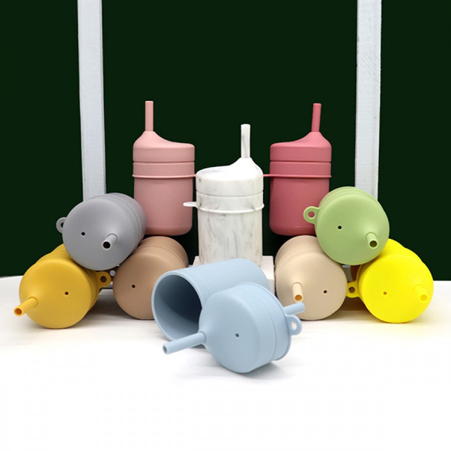 Silicone anti leaking sippy cup