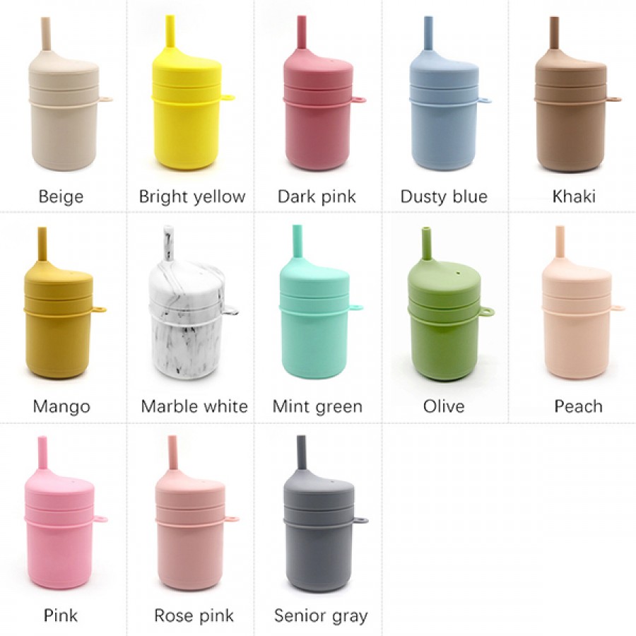 Silicone anti leaking sippy cup