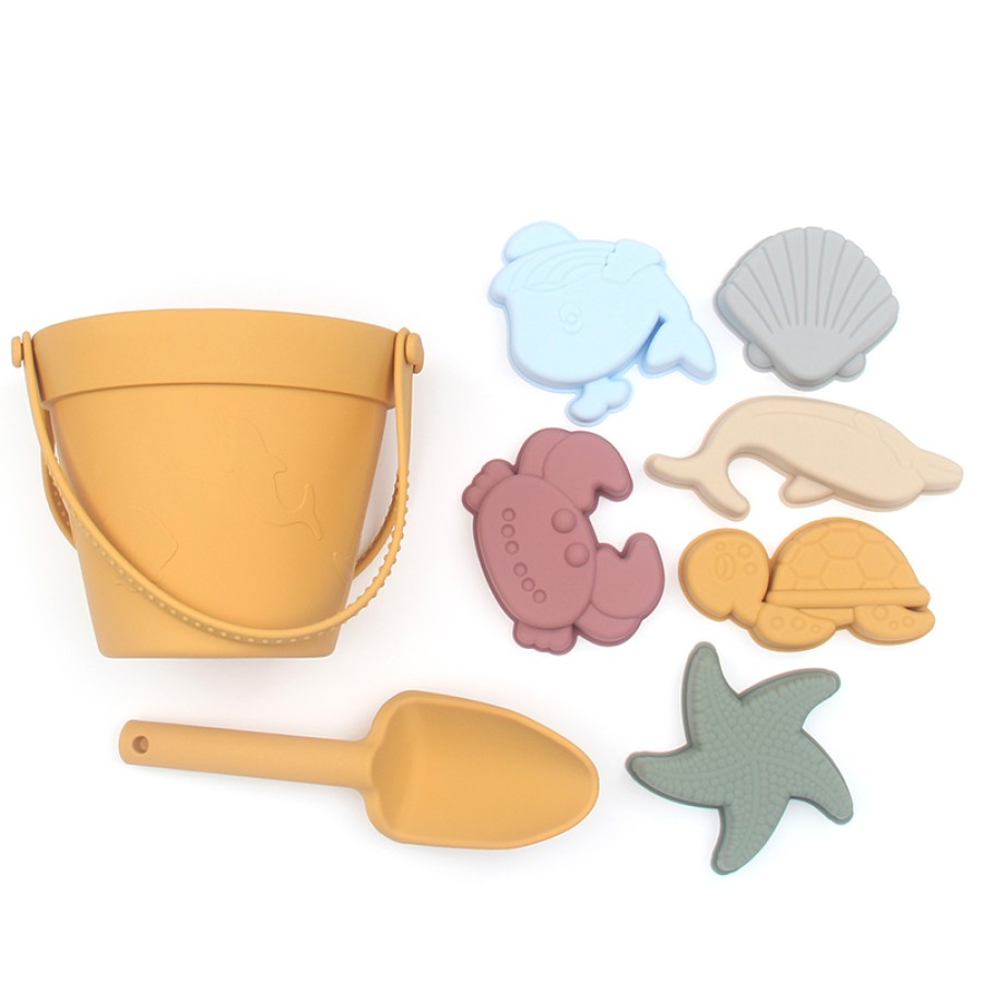 Colourful and cute baby beach silicone toy set