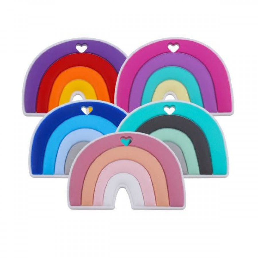 Rainbow-Shaped Silicone Baby Teether