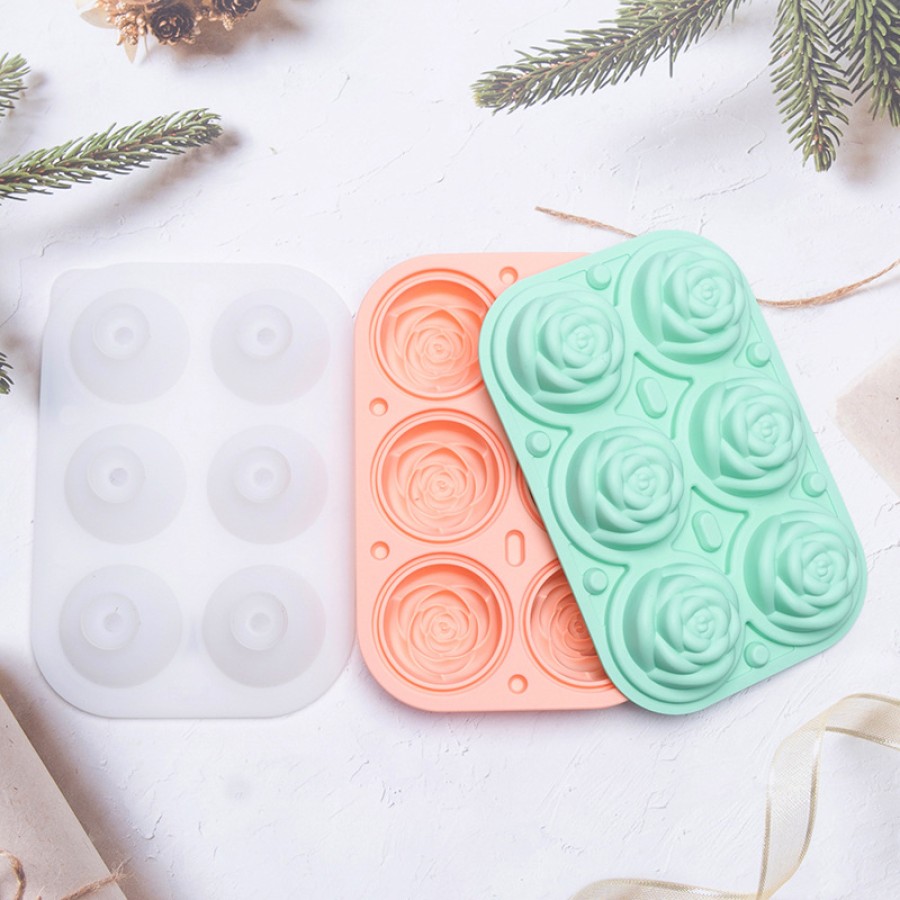 Rose-Shaped Silicone Whisky Ice Mold