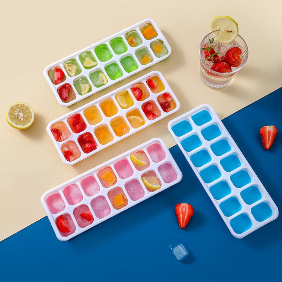 14-grid square ice tray