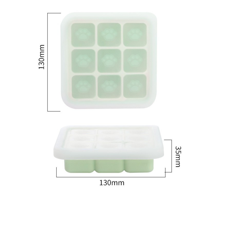 Nine square ice compartment baby food compartment