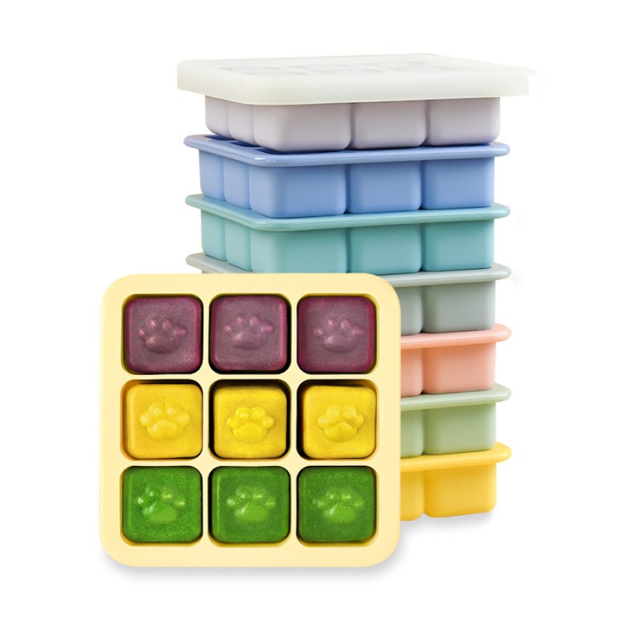 Nine square ice compartment baby food compartment