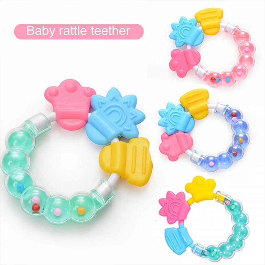 New Food Grade Silicone Baby Rattle Teether Toys