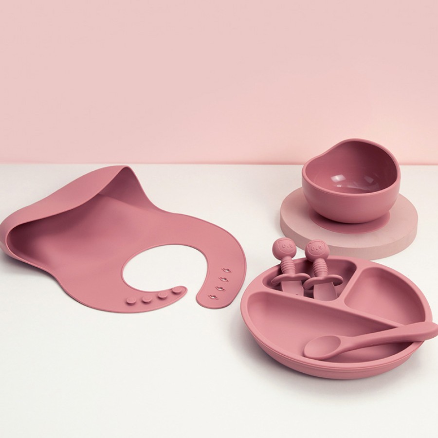 Silicone feeding set of 5 pieces (3 forks and spoons)