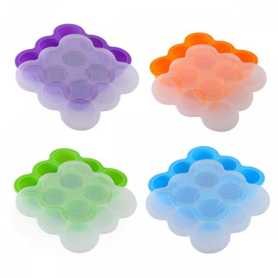 Wholesale Silicone Baby Food Container with Clip-on Lid