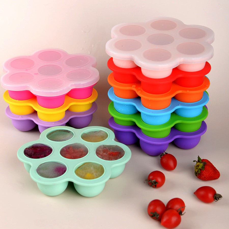 Wholesale Silicone Baby Food Container with Clip-on Lid