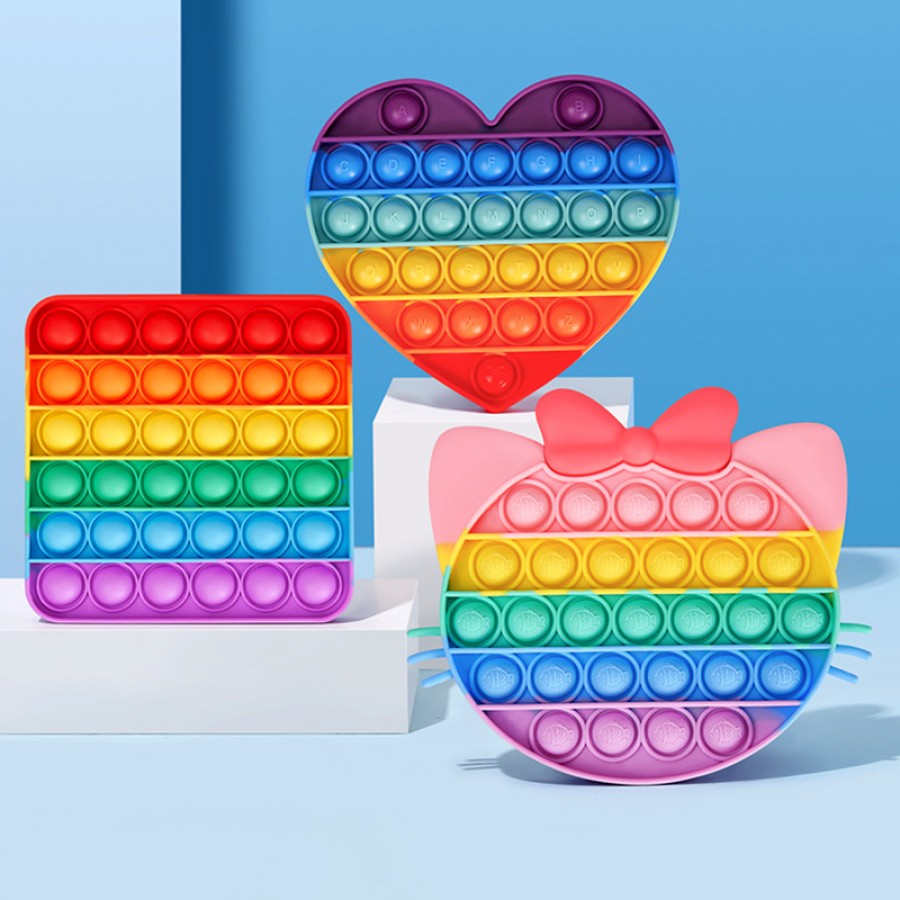Silicone Rainbow Popper Fidget Toys