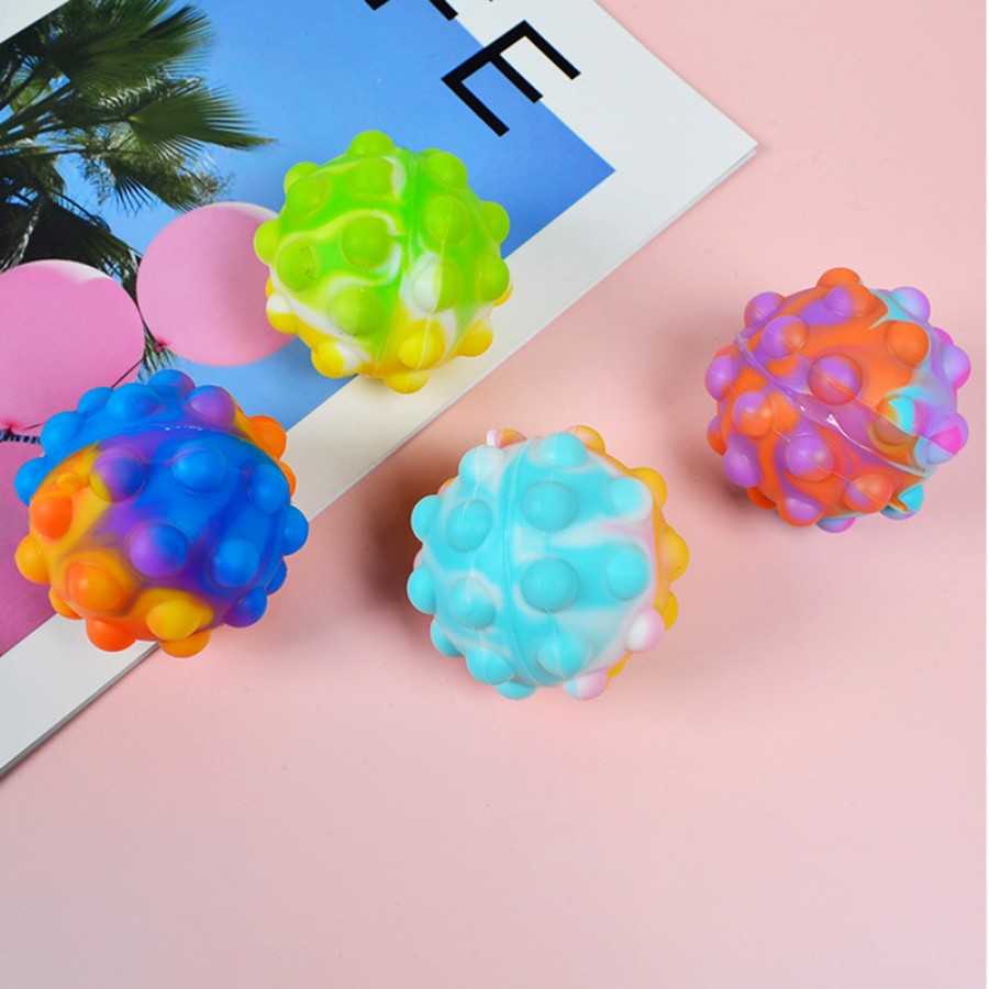 Hot Custom Food Grade 3D Anti-Pressure Squeeze Silicone Pop Fidget Ball