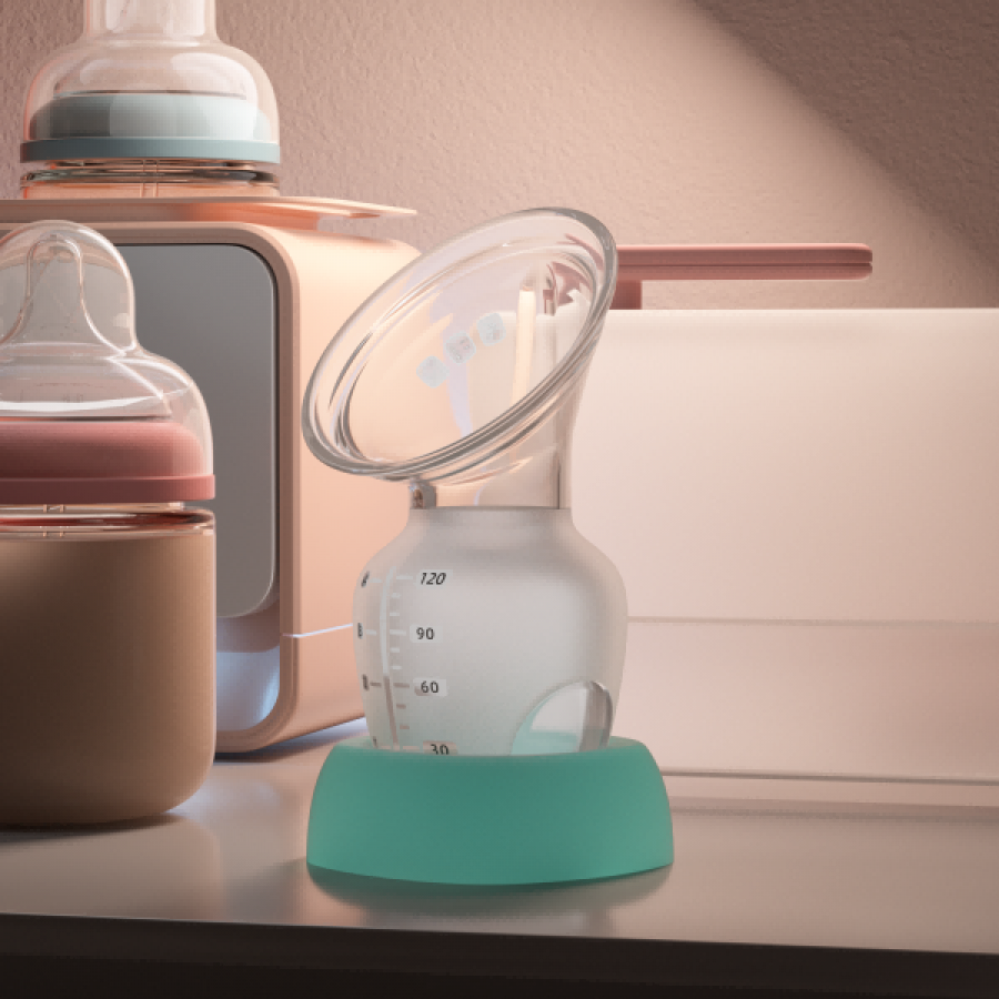 Classic silicone manual breast pump