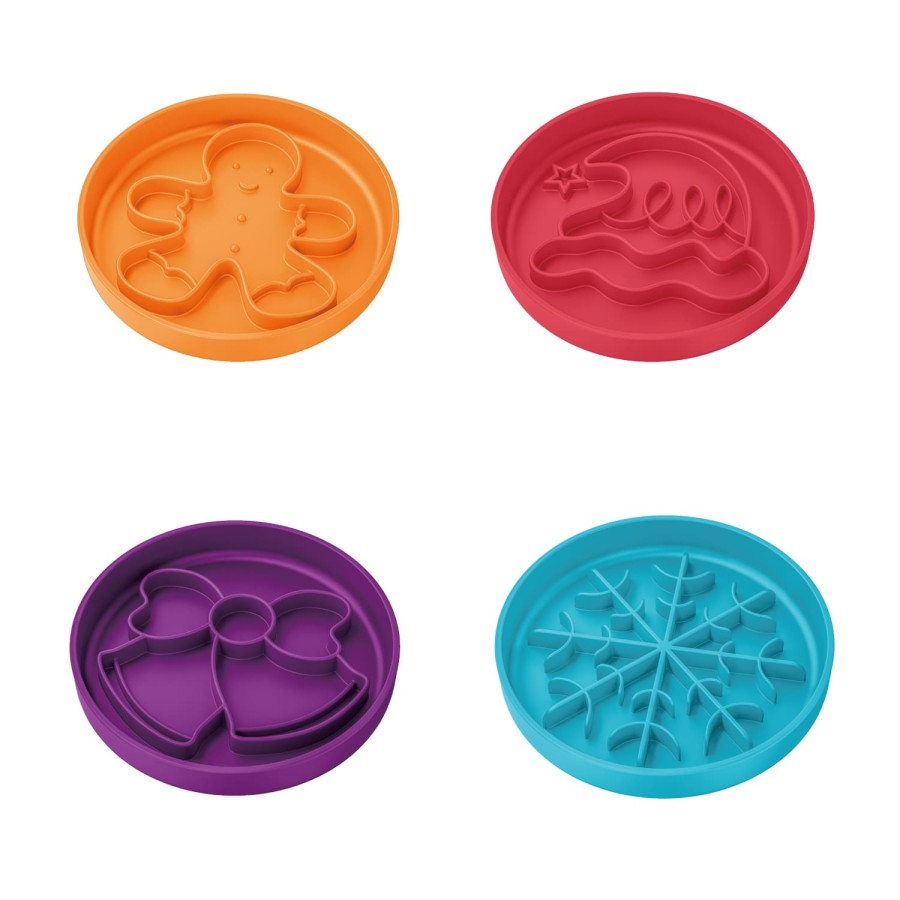 Round Pet Slow Feeder Plate (Christmas Theme)