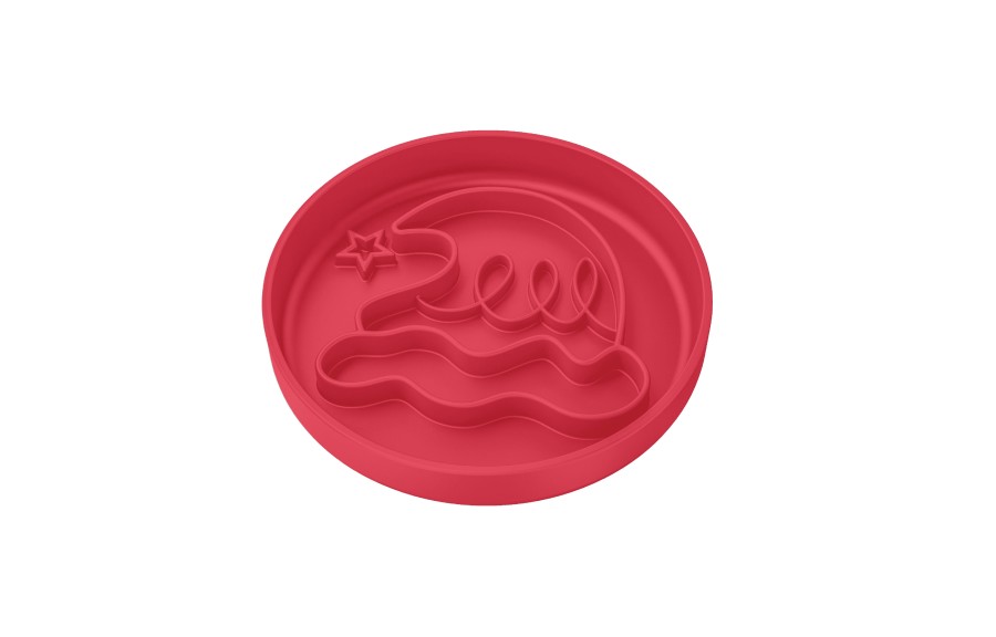 Round Pet Slow Feeder Plate (Christmas Theme)