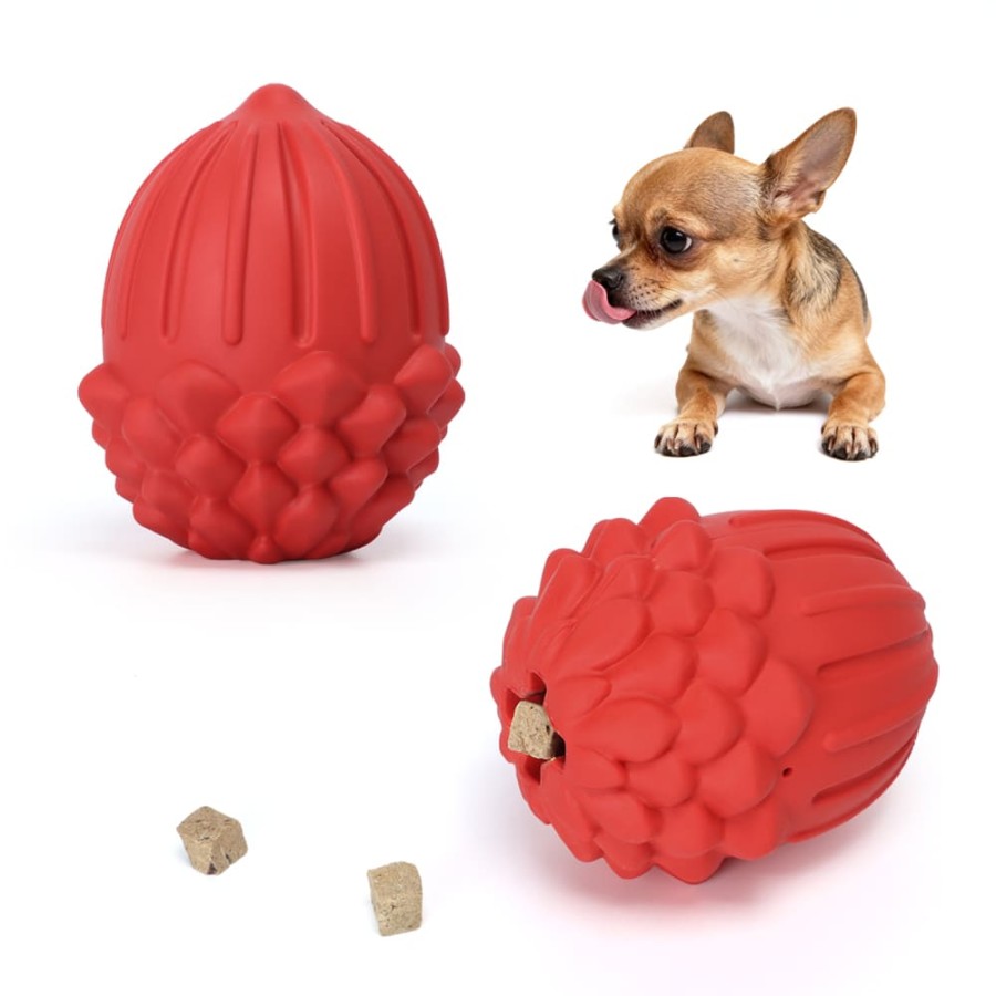 Rubber Pinecone Treat Dispensing Dog Toy