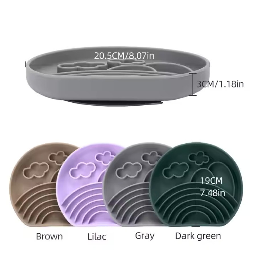 D-Shaped Silicone Slow Feeding Dog Bowl
