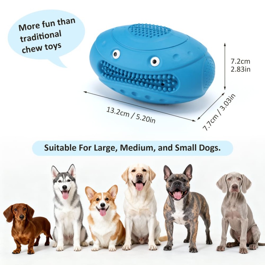 Robot head multi-functional dog chew toy