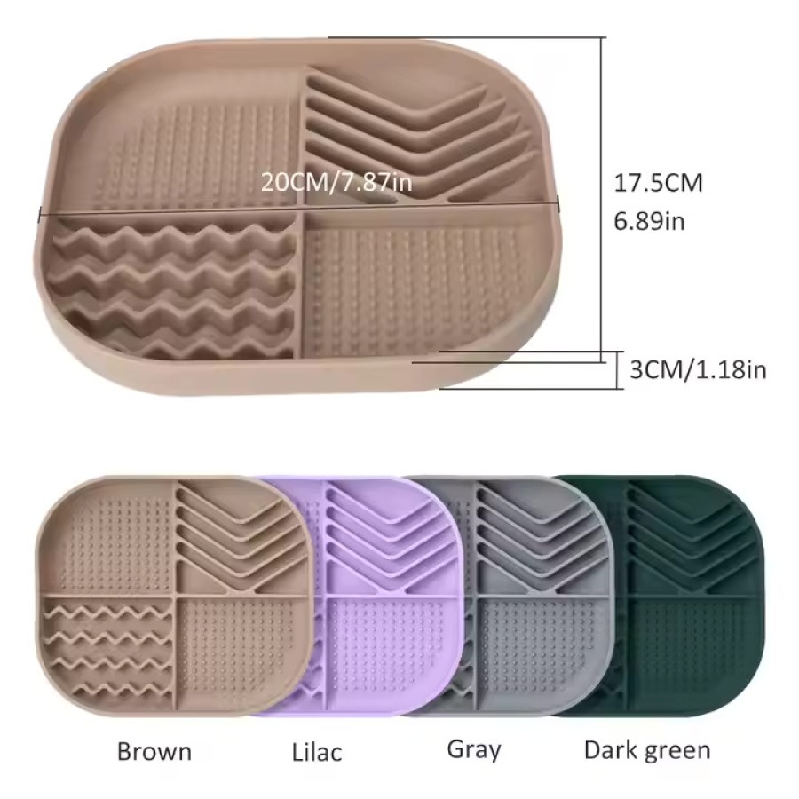 Square Silicone Slow Feeding Dog Plate