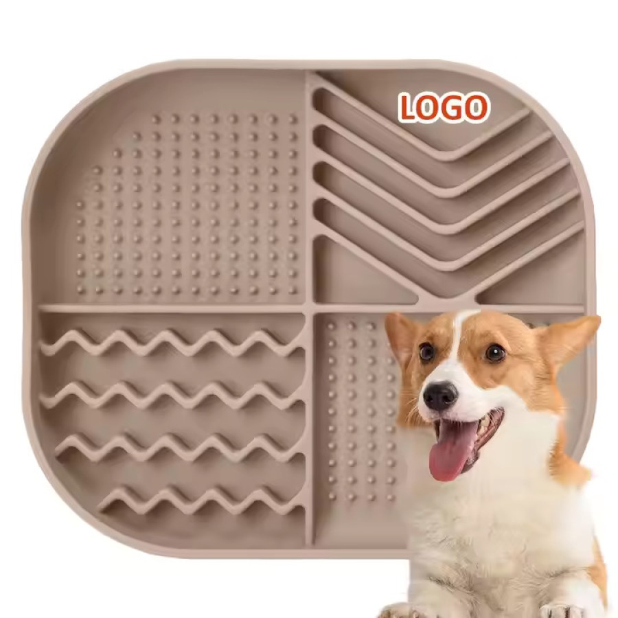 Square Silicone Slow Feeding Dog Plate