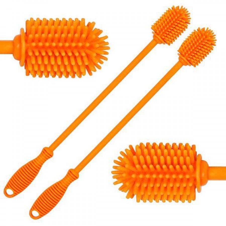 Long handle silicone cleaning brush