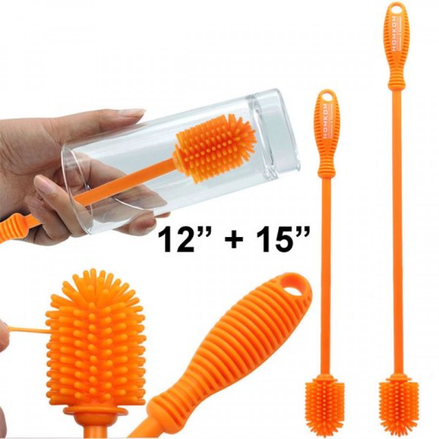 Long handle silicone cleaning brush