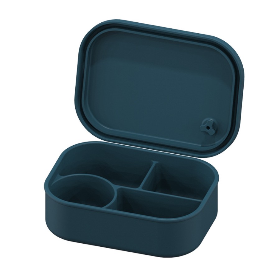 Round & rectangular compartment lunch box