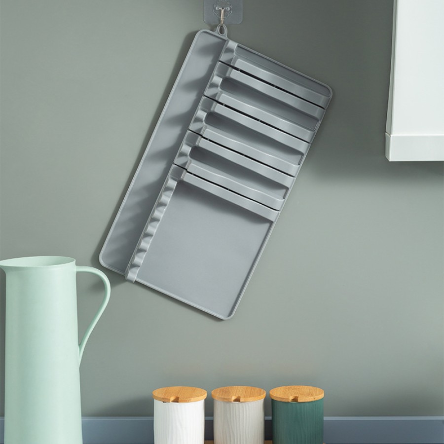 Silicone kitchen utensil rack